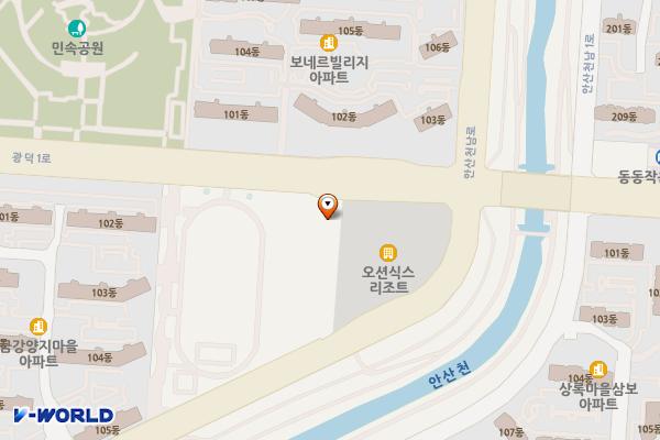 HD현대오일뱅크 안산공원셀프주유소 위치 지도 — 경기도 안산시 단원구 광덕1로 268