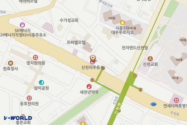 HD현대오일뱅크 신천리주유소 위치 지도 — 경기도 시흥시 수인로 3356