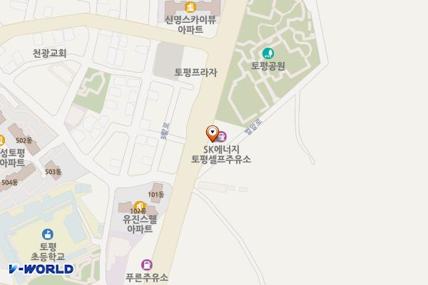 HD현대오일뱅크 토평1호셀프주유소 위치 지도 — 경기도 구리시 벌말로 136