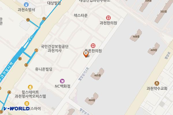 새서울프라자 위치 지도 — 경기도 과천시 별양상가2로 20