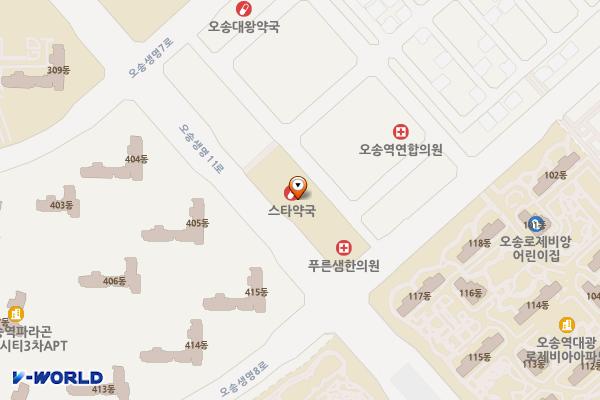 오송스타플릭스B1 위치 지도 — 충청북도 청주시 흥덕구 오송읍 오송생명11로 46