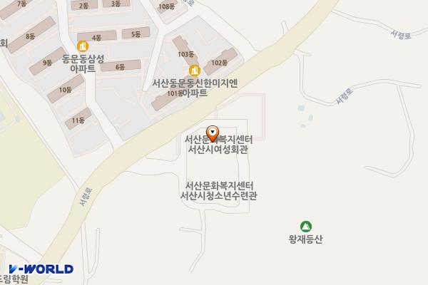 서산문화복지센터 위치 지도 — 충청남도 서산시 서령로 136