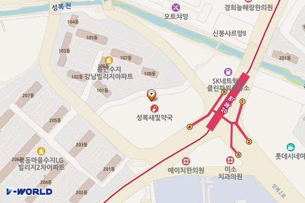 용인 데이파크 위치 지도 — 경기도 용인시 수지구 성복2로 51