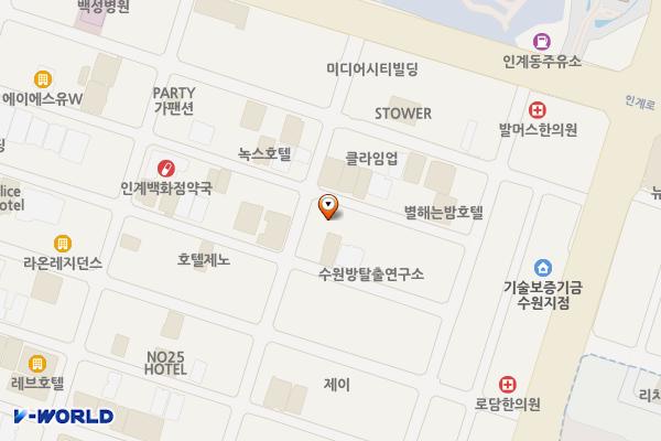 수원 엘리시아 아이티타워 위치 지도 — 경기도 수원시 팔달구 인계로124번길 27-10