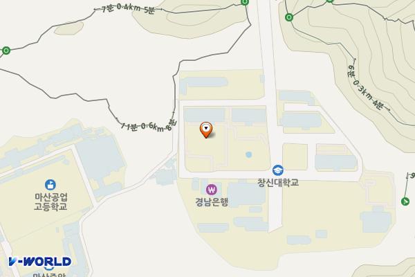 창원 창신대학교 위치 지도 — 경상남도 창원시 마산회원구 팔용로 262
