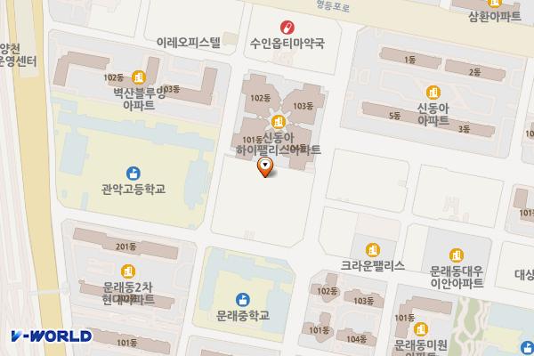 양평동 월드메르디앙오피스텔 위치 지도 — 서울특별시 영등포구 선유서로 61