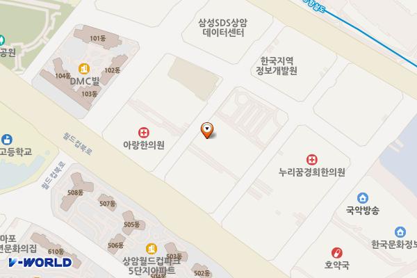 더팬빌딩(마포) 위치 지도 — 서울특별시 마포구 월드컵북로58길 10