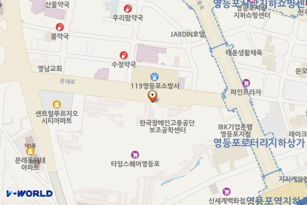 타임스퀘어(영등포) 위치 지도 — 서울특별시 영등포구 영중로 15