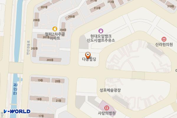 다농마트(안산) 위치 지도 — 경기도 안산시 상록구 예술광장로 1