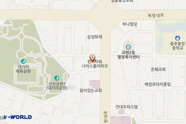 한스타워(충주) 위치 지도 — 충청북도 충주시 국원대로 107
