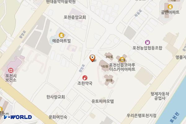 원앙로 쌈지주차장 위치 지도 — 경기도 포천시 신읍동 206-3