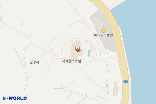 마레몬스호텔(속초) 위치 지도 — 강원특별자치도 속초시 동해대로 3705