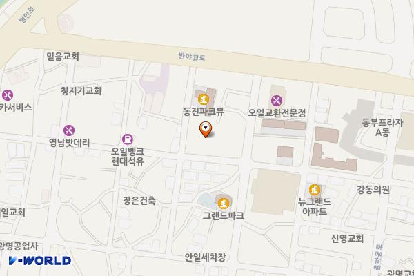 럭셔리프렌즈스크린골프(대구) 위치 지도 — 대구광역시 동구 율하동로27길 26