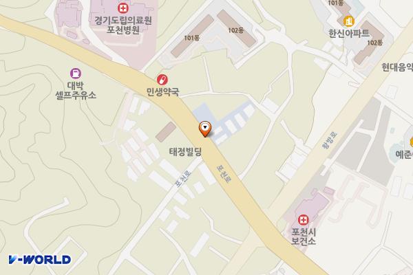 포천로 노상주차장 위치 지도 — 경기도 포천시 신읍동 233-2