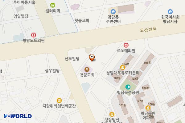 청담주차장(강남) 위치 지도 — 서울특별시 강남구 삼성로148길 10