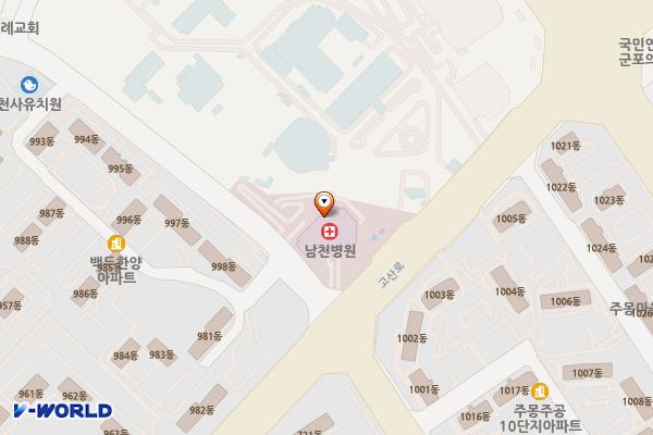 남천병원(군포) 위치 지도 — 경기도 군포시 고산로 575