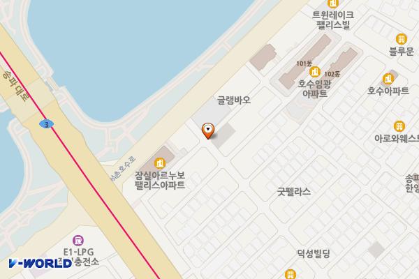 경남레이크파크(송파) 위치 지도 — 서울특별시 송파구 석촌호수로 268
