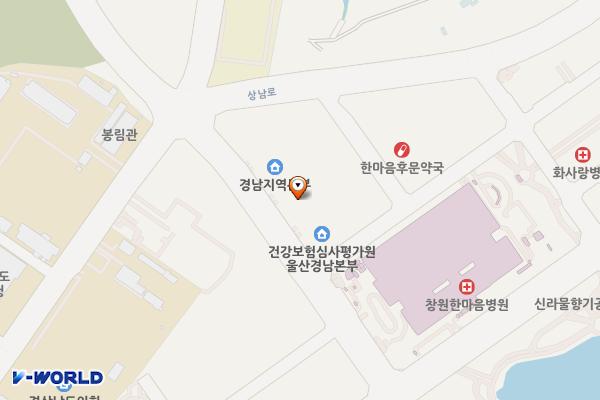 센트럴애비뉴(창원) 위치 지도 — 경상남도 창원시 의창구 용동로57번길 20