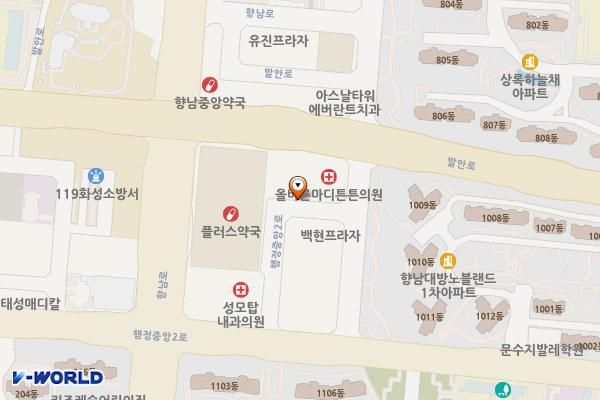 삼성프라자(화성) 위치 지도 — 경기도 화성시 향남읍 발안로 112