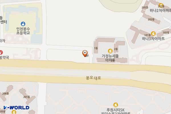 루원시티1공영주차장(인천) 위치 지도 — 인천광역시 서해구 가정동 산21-17