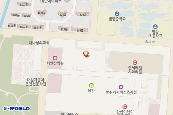키즈타운2(안산) 위치 지도 — 경기도 안산시 단원구 원포공원1로 64
