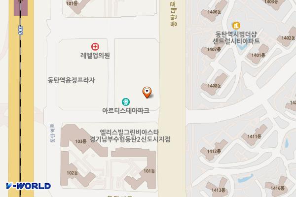 동탄역우성타워(화성) 위치 지도 — 경기도 화성시 동탄대로 489