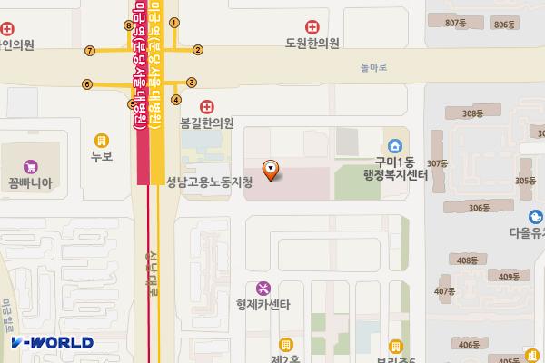 웰파크(성남) 위치 지도 — 경기도 성남시 분당구 미금일로90번길 32
