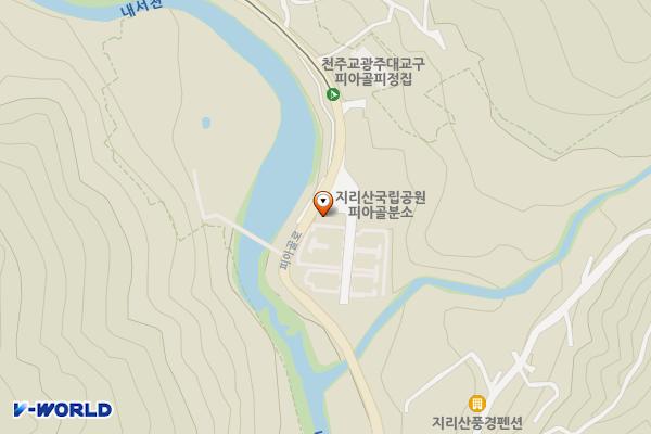 지리산국립공원 피아골주차장(구례) 위치 지도 — 전남광주통합특별시 구례군 토지면 피아골로 718