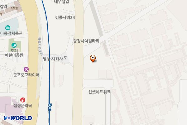 LT삼보 스카이비즈(군포) 위치 지도 — 경기도 군포시 농심로 2