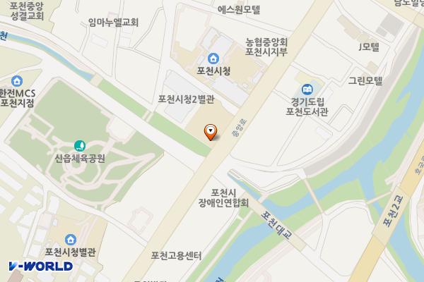 호병천 복개주차장 위치 지도 — 경기도 포천시 중앙로 77