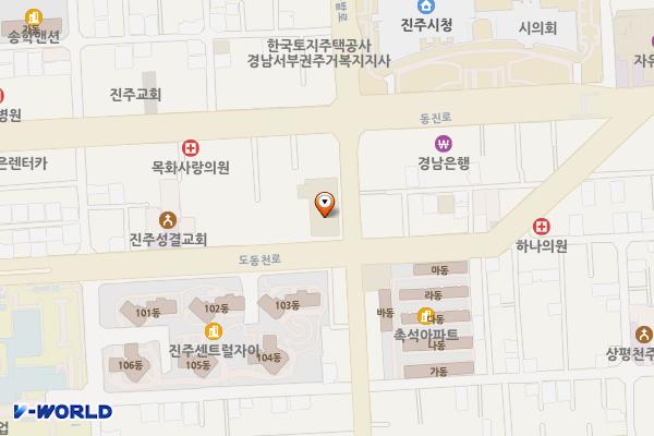 제이스퀘어호텔(진주) 위치 지도 — 경상남도 진주시 상대동 297-14