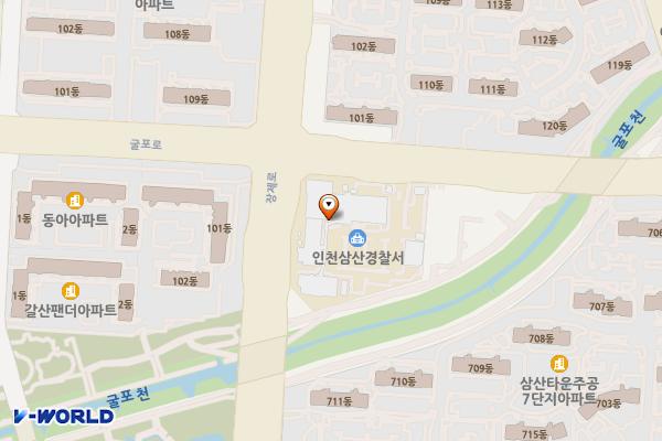 인천삼산경찰서 위치 지도 — 인천광역시 부평구 굴포로 104