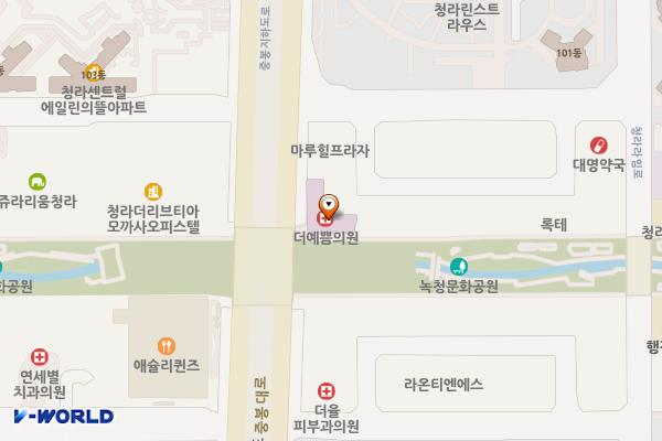 청라여성병원(인천) 위치 지도 — 인천광역시 서해구 중봉대로 602