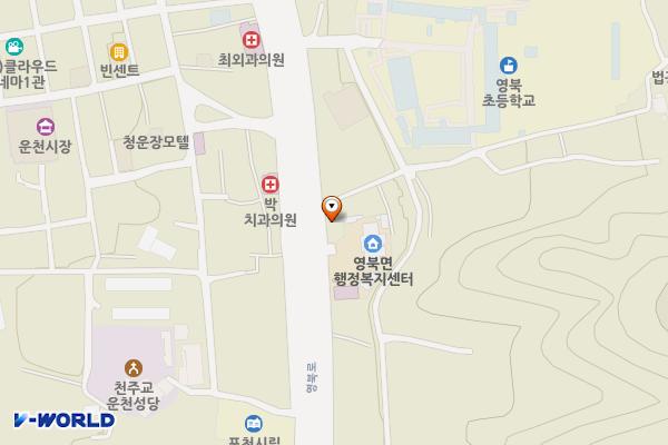 시가지 노상주차장 위치 지도 — 경기도 포천시 영북면 영북로 168