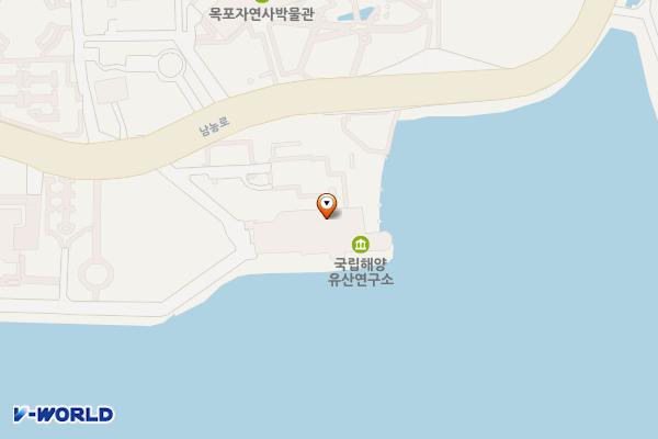 국립해양유산연구소(목포) 위치 지도 — 전남광주통합특별시 목포시 남농로 136