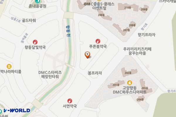 DMC스타허브플러스(고양) 위치 지도 — 경기도 고양시 덕양구 꽃마을로 64