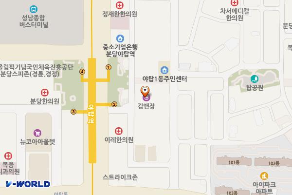 관보빌딩(성남) 위치 지도 — 경기도 성남시 분당구 성남대로916번길 5
