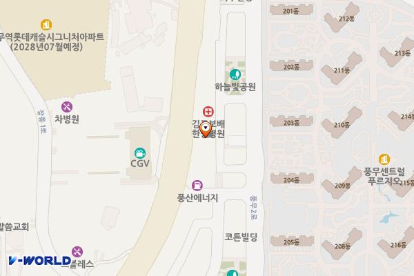 넘버원리치안(김포) 위치 지도 — 경기도 김포시 풍무로 168