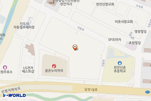 천안산업기자재유통단지 위치 지도 — 충청남도 천안시 동남구 신촌로 24