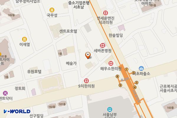 서초 어반하이 오피스텔 위치 지도 — 서울특별시 서초구 서초중앙로5길 10-7