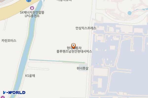 남천안현대서비스 위치 지도 — 충청남도 천안시 동남구 천안천변길 79-27