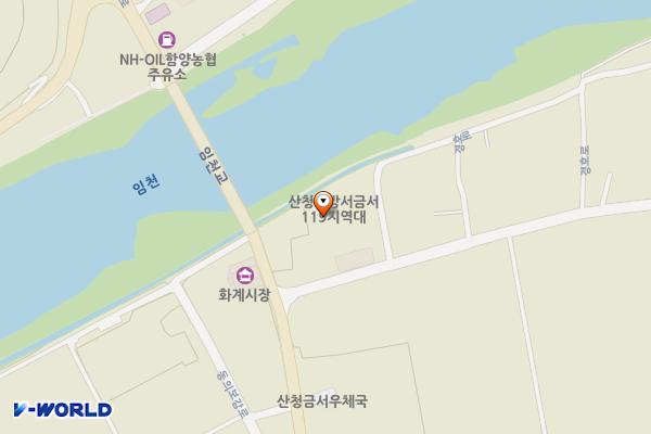 금서119지역대(산청) 위치 지도 — 경상남도 산청군 금서면 주상리 222-1