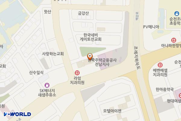 호텔야자 순천조례점 위치 지도 — 전남광주통합특별시 순천시 남신월길 8