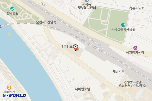 젠틀맨 무인텔(순천) 위치 지도 — 전남광주통합특별시 순천시 역전길 42