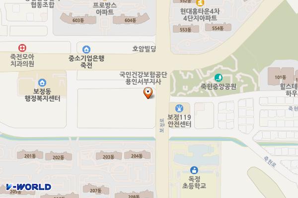 우영프라자(용인) 위치 지도 — 경기도 용인시 기흥구 보정로 115