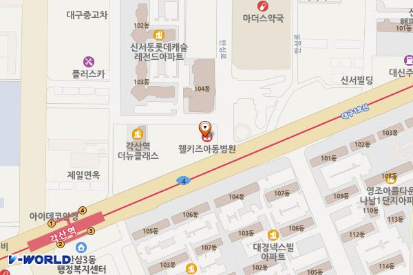 비에스메디타워(대구) 위치 지도 — 대구광역시 동구 안심로 389
