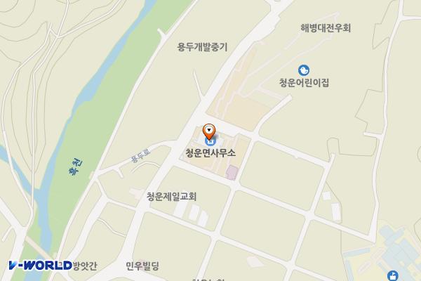청운면사무소(양평) 위치 지도 — 경기도 양평군 청운면 용두로 170