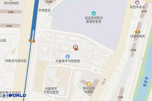서울북부지방법원(도봉) 위치 지도 — 서울특별시 도봉구 마들로 749