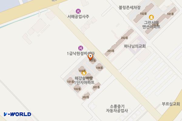 해강솔비앙1단지(군산) 위치 지도 — 전북특별자치도 군산시 풍전4길 33-3
