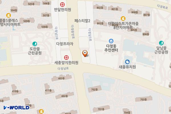 리치타워(세종) 위치 지도 — 세종특별자치시 다정중앙로 40
